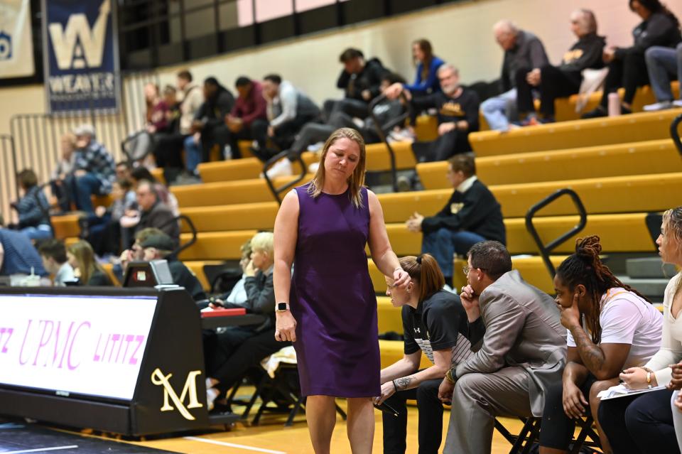 Waynesboro graduate Kira Mowen is in her first season as head coach of the Millersville University women's basketball team.