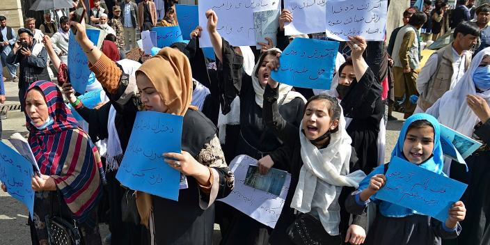 afghan girls education protest