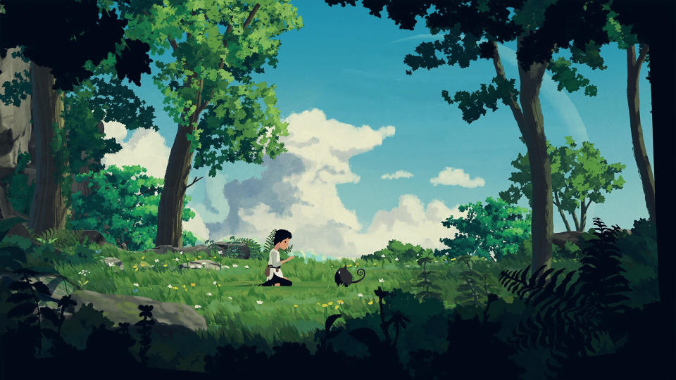 Best indie games; a small pixel art character runs through a jungle