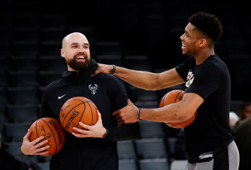 Milwaukee Bucks training ahead of the NBA Paris Game 2020