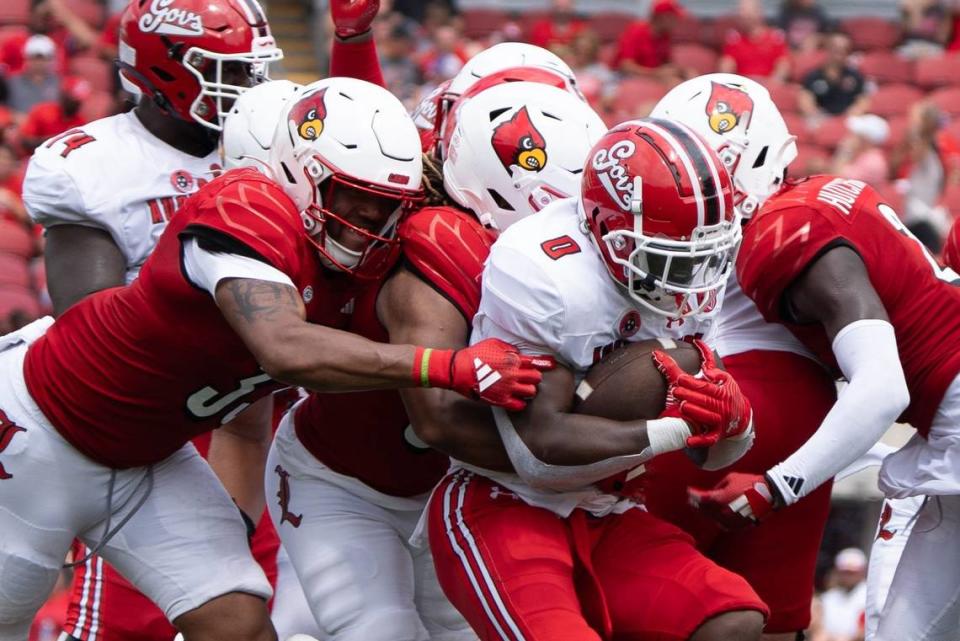 Louisville limited Austin Peay to 106 yards of total offense in its season-opening 62-0 win Saturday.