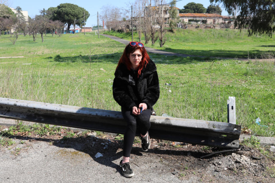 Michela, 20 years-old, is a drug addict who lives in Rome, where the coronavirus pandemic is hitting the homeless and marginalised hard. Source: Getty