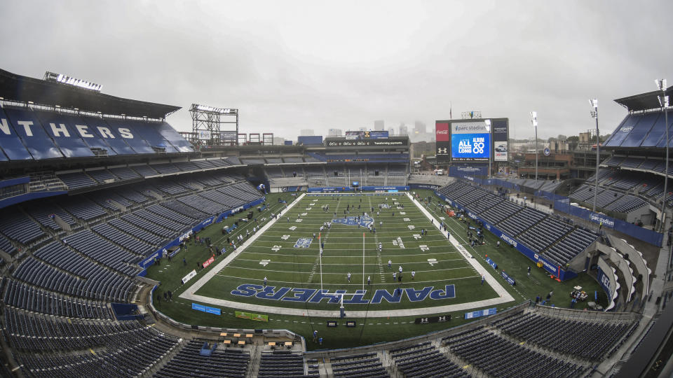 Center Parc Stadium is seen before a NCAA college football game between Georgia State and North Carolina Saturday, Sept. 10, 2022, in Atlanta. (AP Photo/Hakim Wright Sr.)