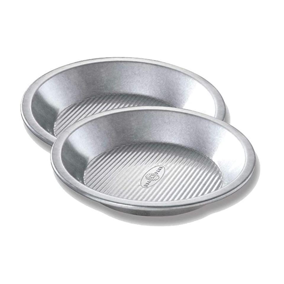 1) USA Pan 9-Inch Aluminized Steel Commercial Pie Pans, Set of 2