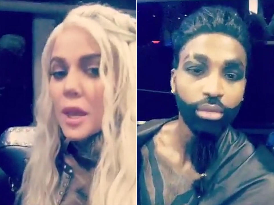 Parents-To-Be Khloé Kardashian & Tristan Thompson Dress Up as Game of Thrones Characters for Halloween
