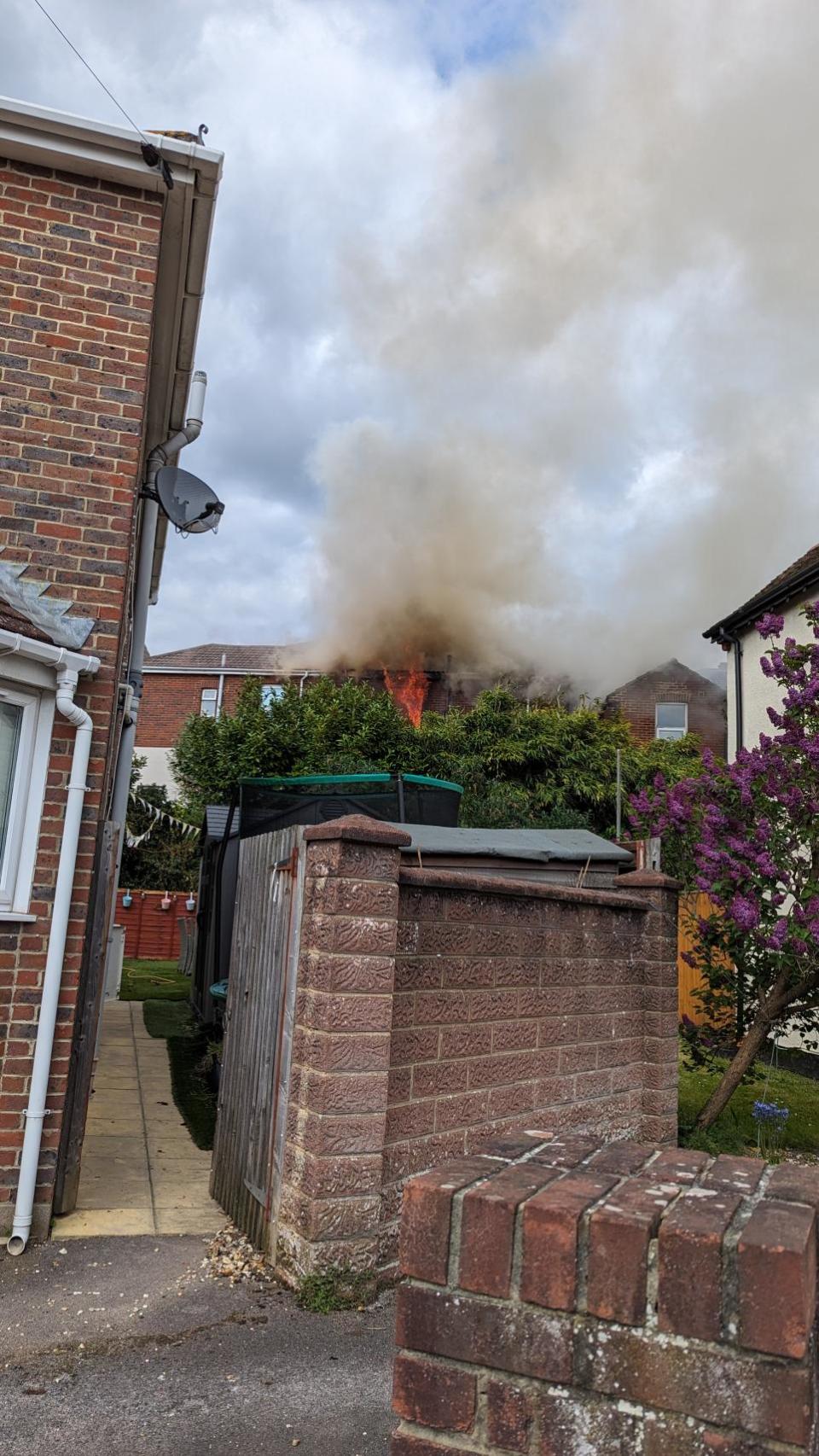 Daily Echo: Flames coming from house