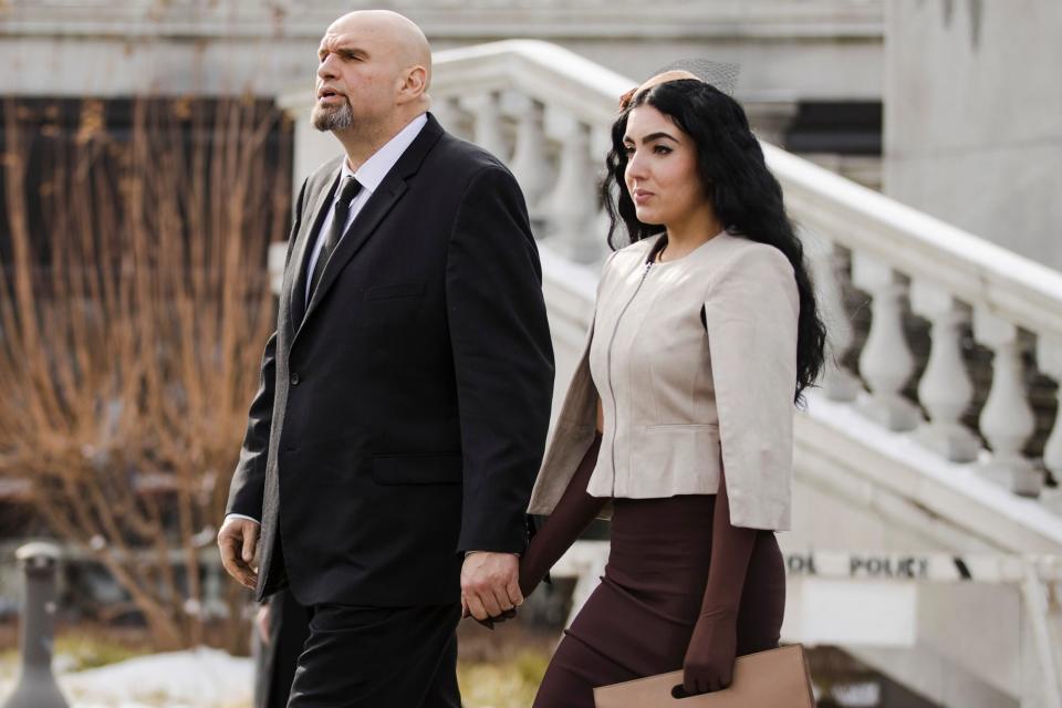 Pennsylvania Lieutenant Governor John Fetterman and his wife Gisele