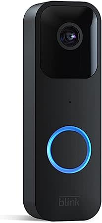 black slim video doorbell