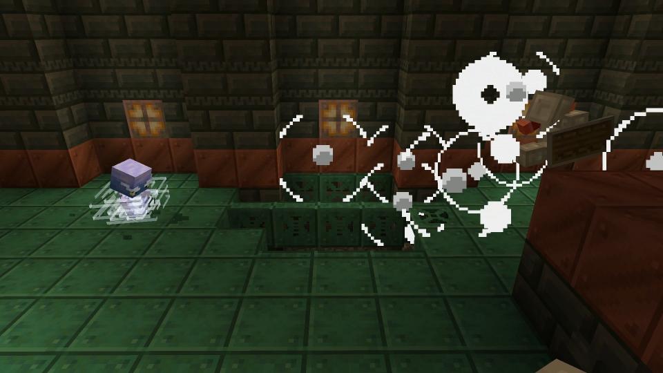 Image of Minecraft 1.21's The Breeze mob in Trial Chambers.