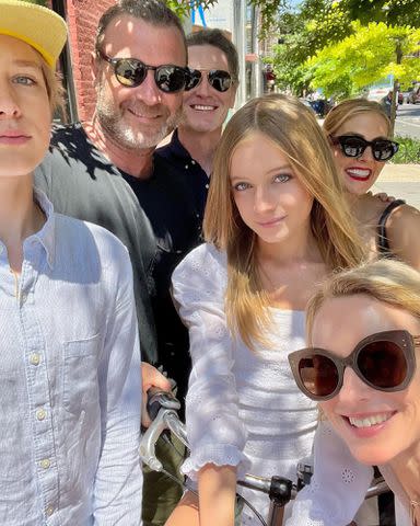 <p>Naomi Watts Instagram</p> Sasha Schreiber, Liev Schreiber, Billy Crudup, Kai Schreiber, Taylor Nieson and Naomi Watts' celebrating Kai's graduation in 2022.