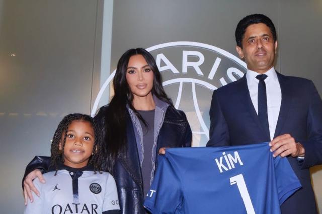 Kim Kardashian & Son Saint Meet Cristiano Ronaldo After Game: Photos