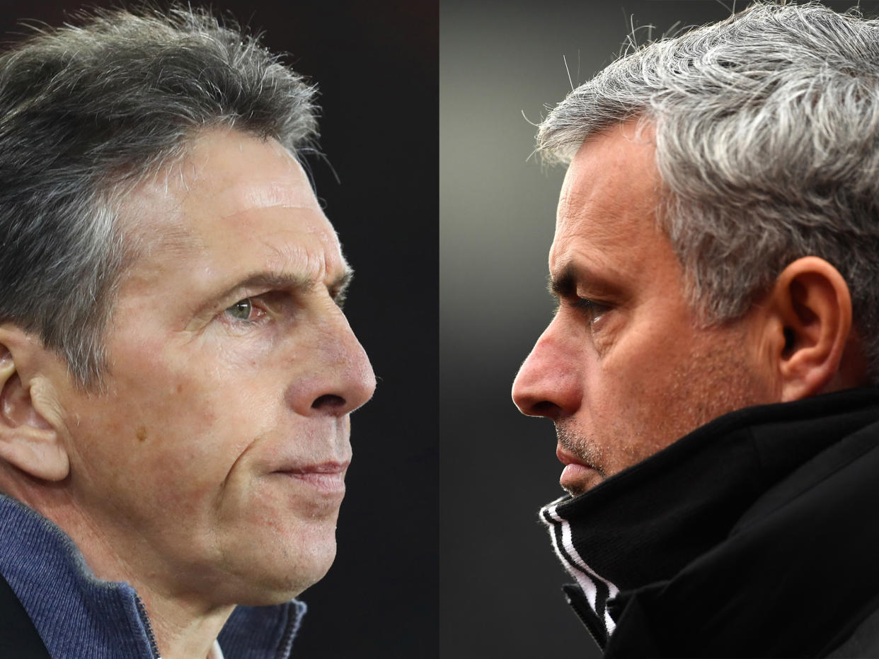 Mourinho will go head to head with Puel in the final of the EFL Cup: Getty