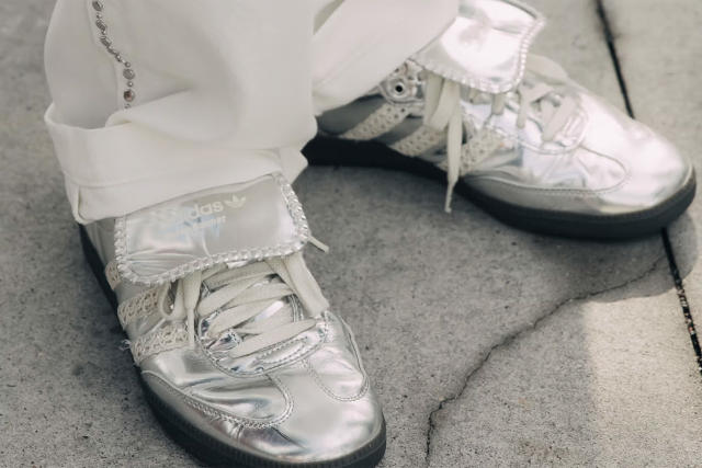 Silver sneakers are this summer's must have footwear trend