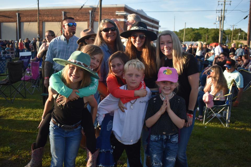 A crowd gathers at Dockside’s inaugural “Dock Jam” on Saturday, May 20, 2023, in Pocomoke City, Maryland.