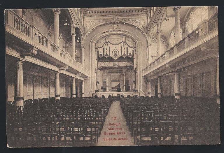 El teatro el día de su inauguración, en 1915 (Gentileza Colegio San José)