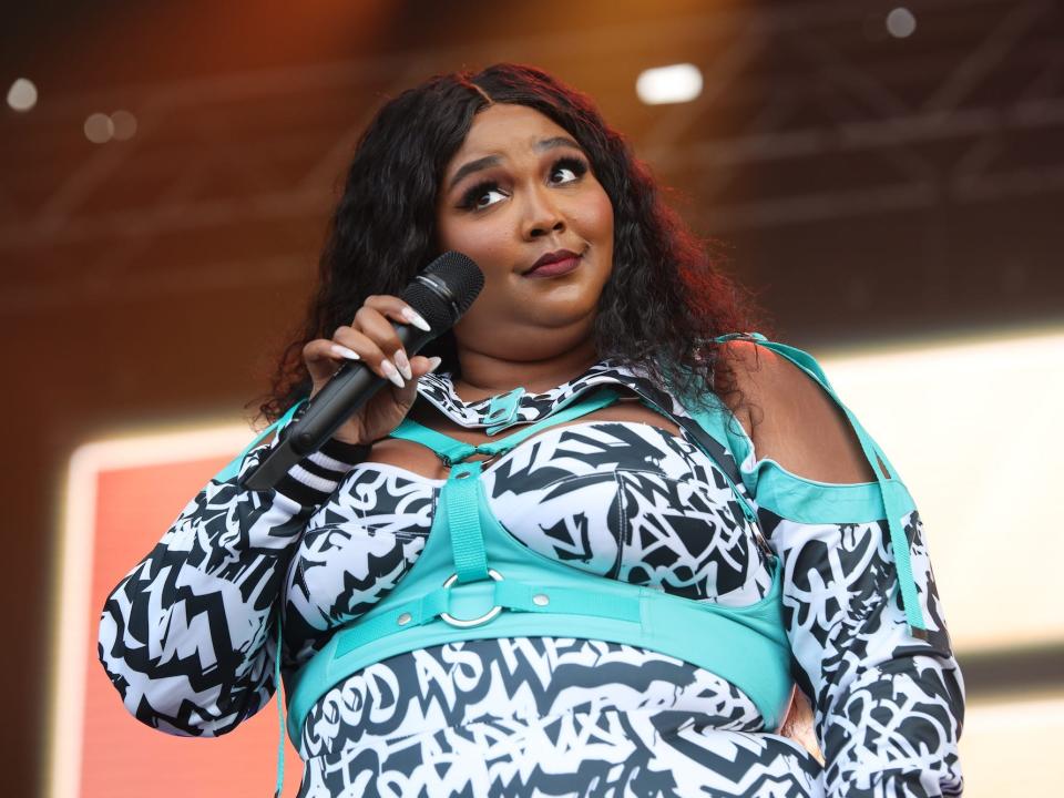 Lizzo performs at FOMO Festival 2020 at The Trusts Arena on January 15, 2020 in Auckland, New Zealand.