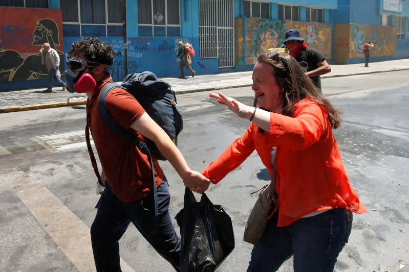 Protest against Chile's government in Valparaiso