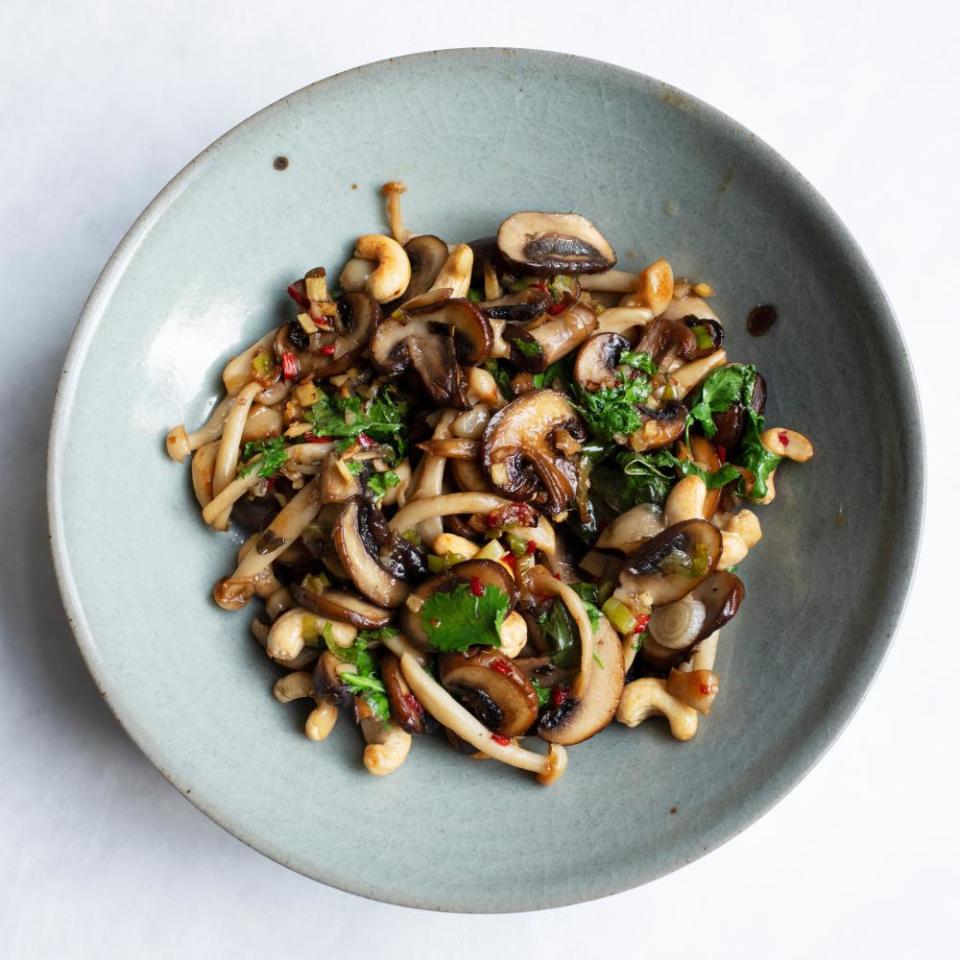 Nigel Slater’s mushrooms with ginger and coriander