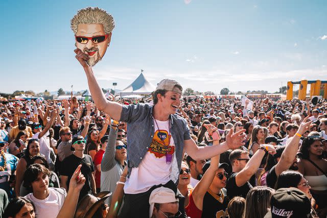 <p>Courtesy of Medium Rare</p> Crowd at Guy's Flavortown Super Bowl Tailgate 2023