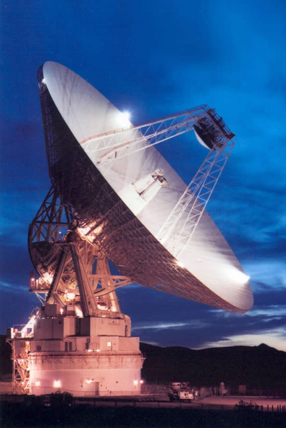 NASA's 70-meter Goldstone antenna located near Barstow, Calif. The antenna can be used as a radar tool to study near-Earth asteroids during close flybys.