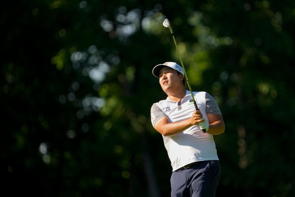 South Korea's K.H. Lee is one of the 30 golfers from outside the United States (of 70 golfers total) who made the cut at the 2022 Memorial Tournament.