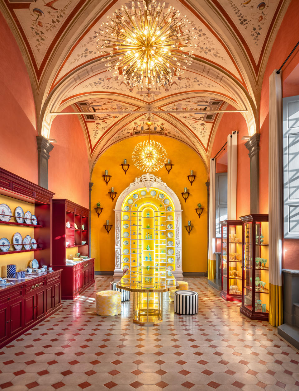 Inside the Aquazzura store in Florence.