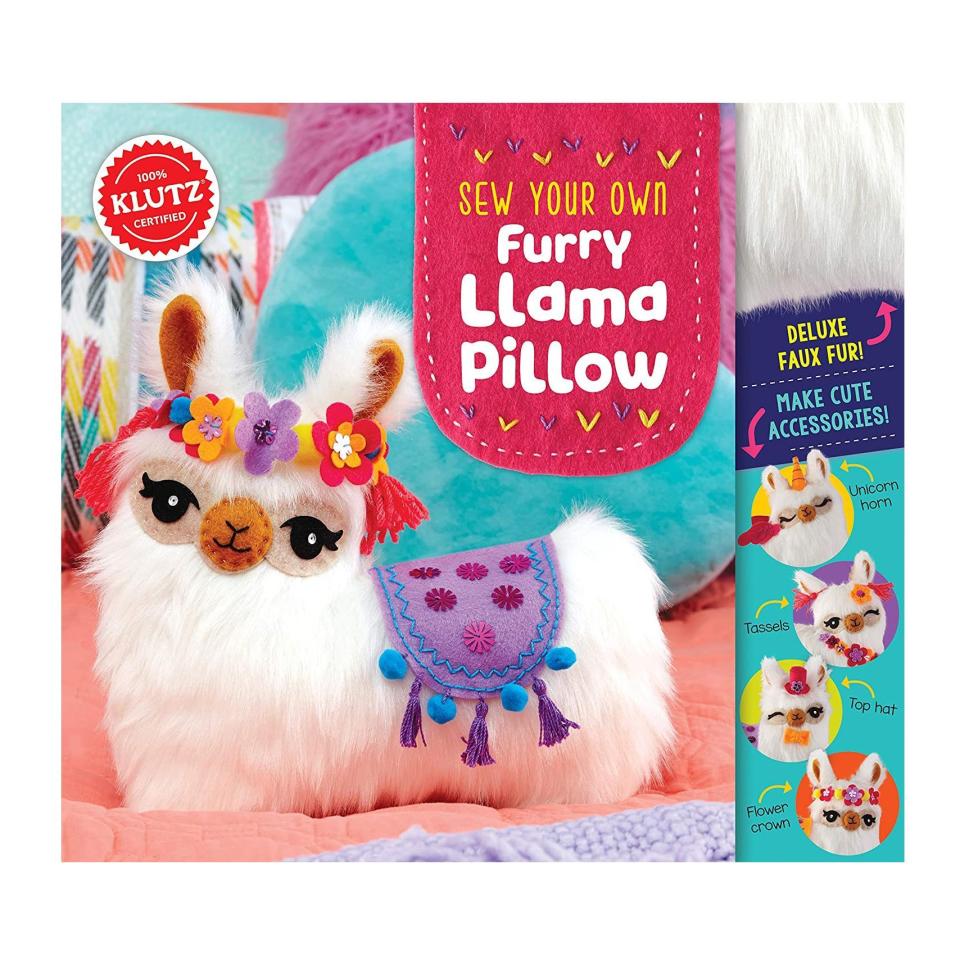 Sew Your Own Furry Llama Pillow Kit