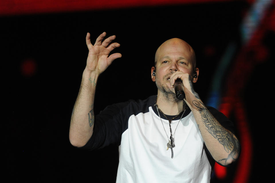 MEXICO CITY, MEXICO –DECEMBER 8: Residente performs during the Radical Mestizo International Music Festival at Zocalo on December 8, 2019 in Mexico City, Mexico. (Photo by Pedro Gonzalez Castillo/Getty Images)
