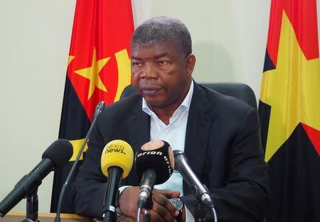 Joao Lourenco, presidential candidate for the ruling MPLA party, speaks at a media conference in Luanda, Angola, August 22, 2017. REUTERS/Stephen Eisenhammer