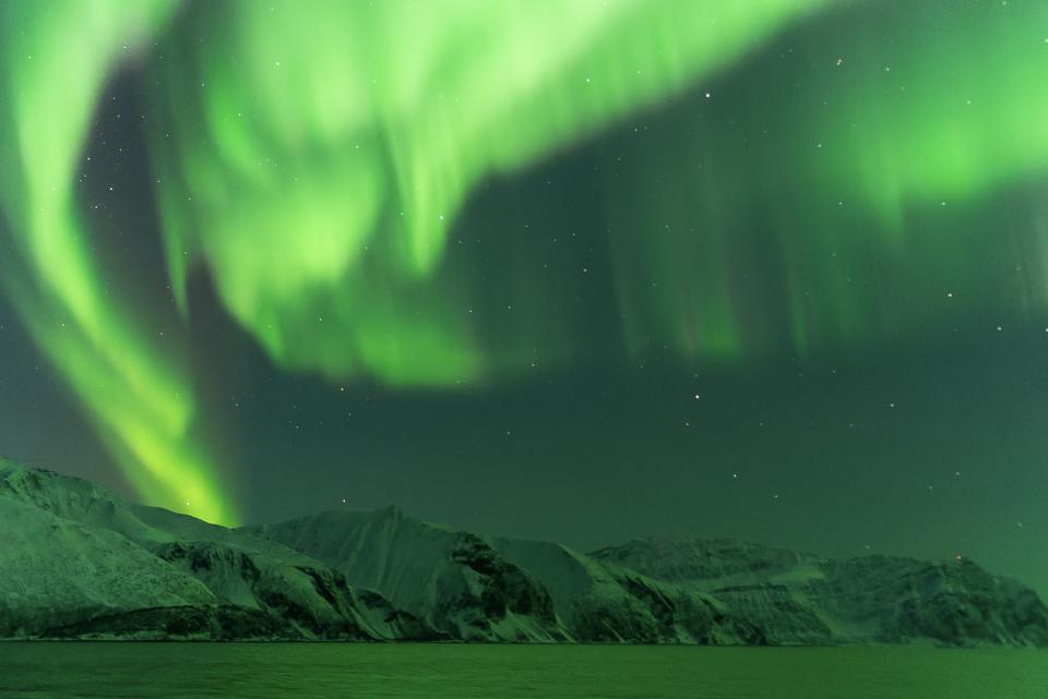 northern lights during the Hurtigruten Astronomy Voyage.