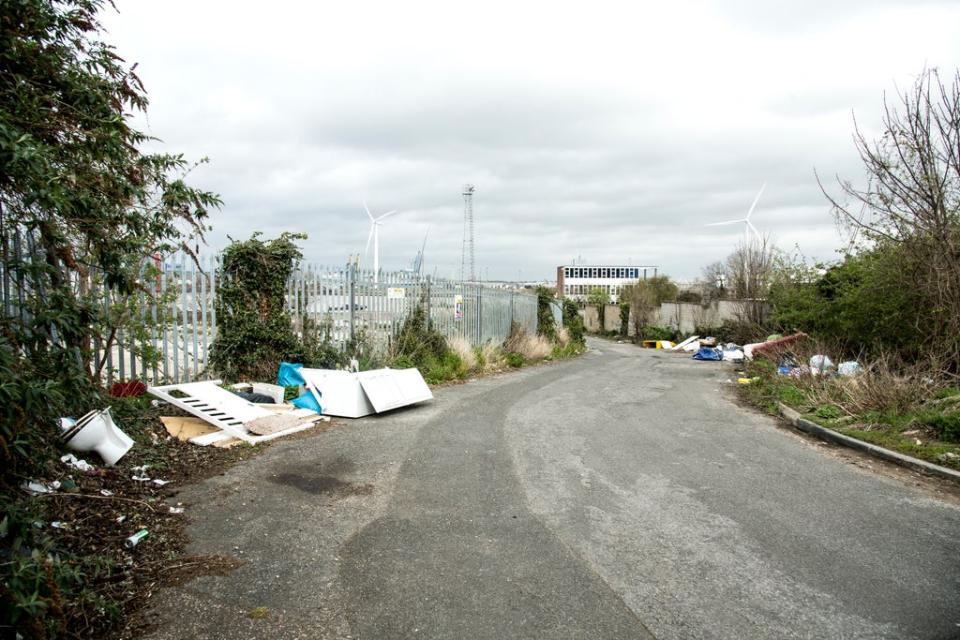 A fly-tipping site in Northfleet in Kent (PA Archive)