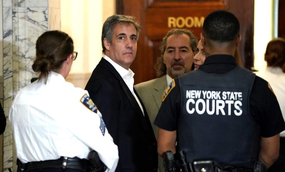 Donald Trump’s former attorney Michael Cohen at former president’s fraud trial in New York (AFP via Getty Images)