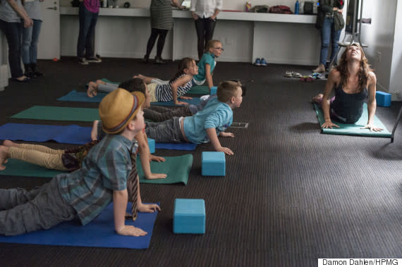 yoga kids downward dog