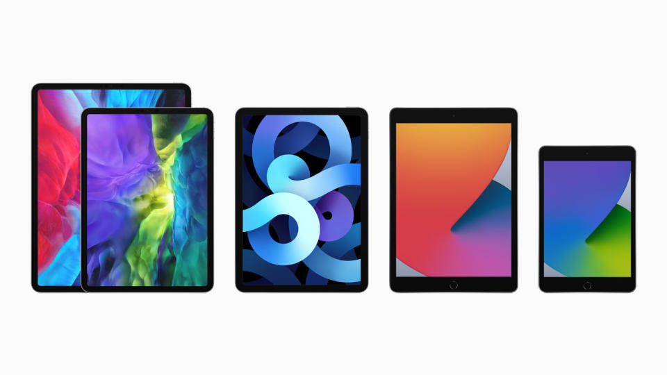 The new iPad Air joins the powerful iPad Pro, the eighth-generation iPad, and iPad mini to form the most advanced iPad lineup ever. (PHOTO: Apple)