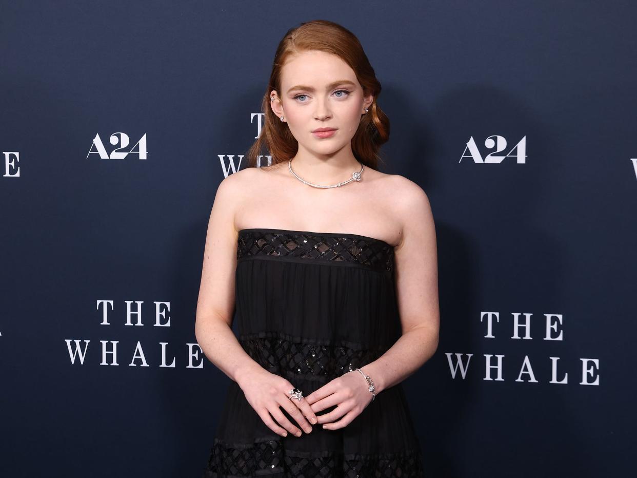 Sadie Sink attends a New York screening of "The Whale" on November 29, 2022.