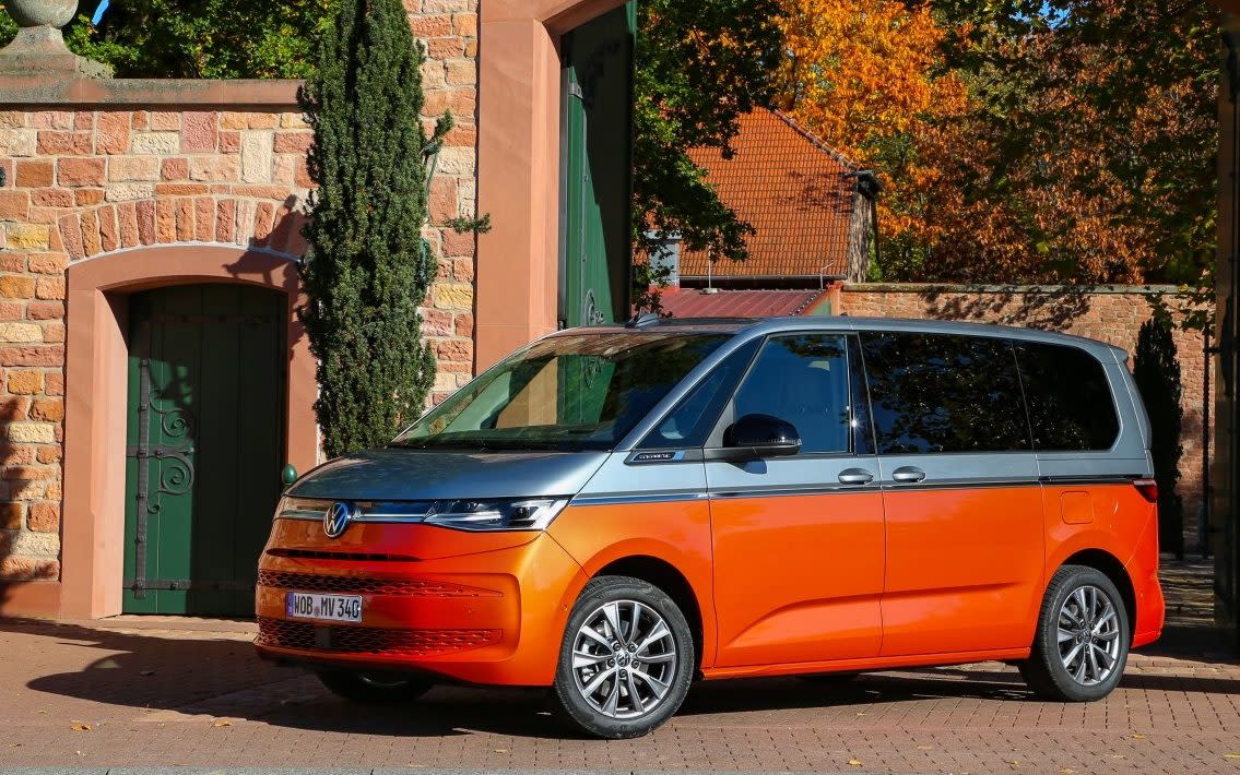 The Volkswagen Multivan has seven seats - five of which can be slid forward to make room for a Great Dane