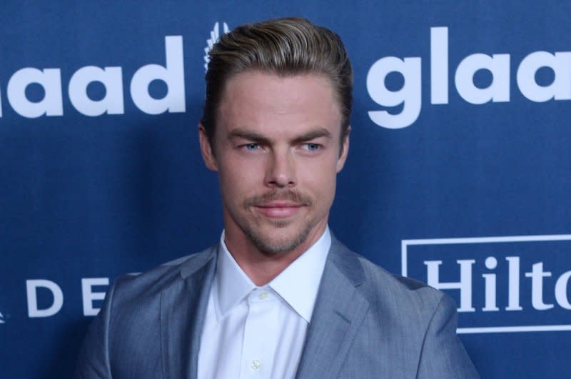 Derek Hough attends the 27th annual GLAAD Media Awards at the Beverly Hilton Hotel in Beverly Hills, Calif., in 2016. File Photo by Jim Ruymen/UPI