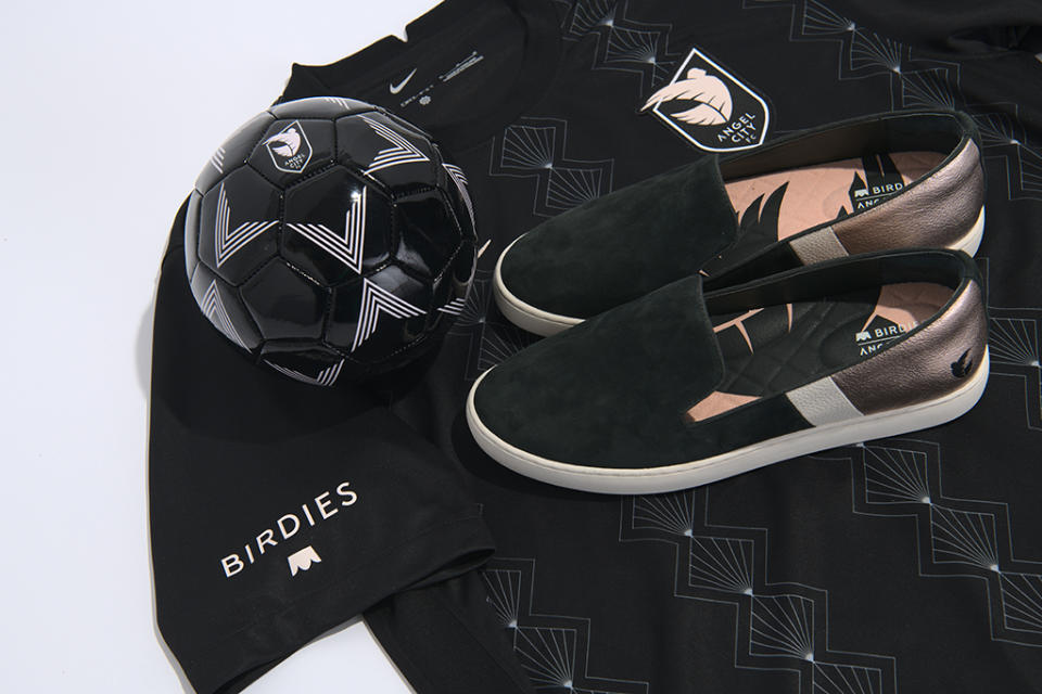 Birdies’ Game Changer collaboration shoe with Angel City Football Club. - Credit: Courtesy of Birdies