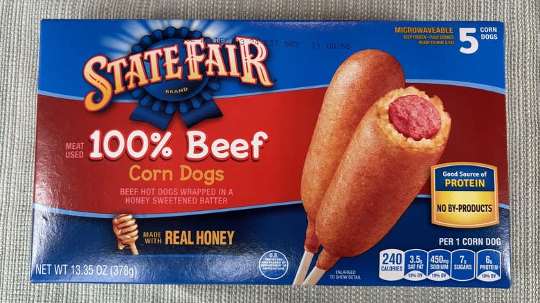 State Fair corn dogs box