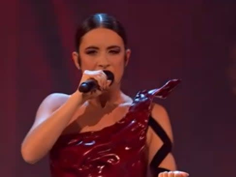 Blanco Paloma competes for Spain at the Eurovision final (BBC)