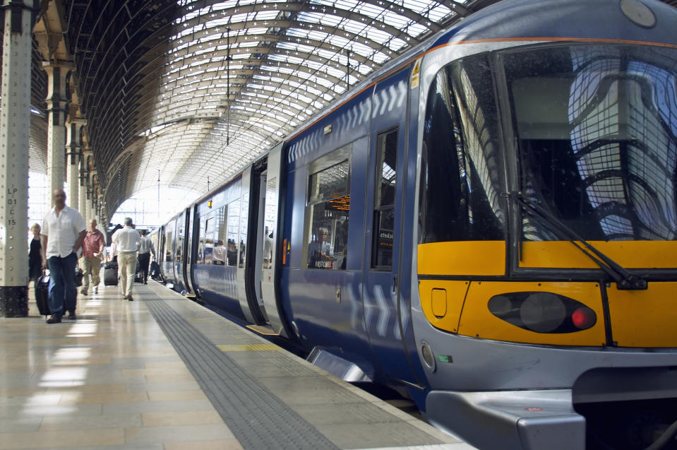 train in a train station