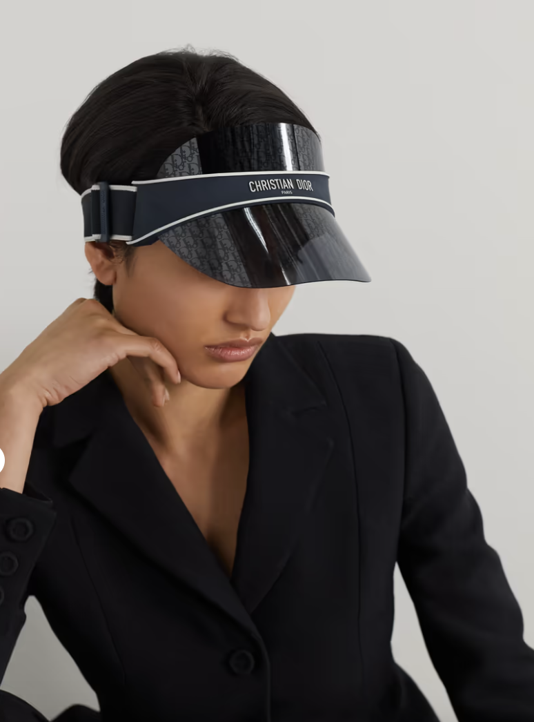 DiorClub V1U Perspex and cotton-blend jacquard visor. PHOTO: Netaporter