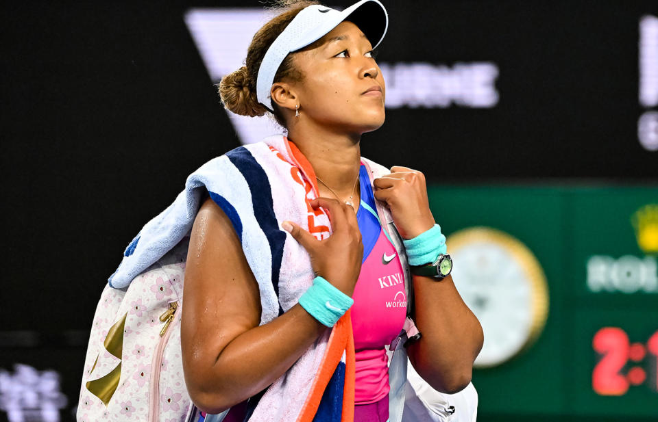 Naomi Osaka, pictured here after her loss at the Australian Open.