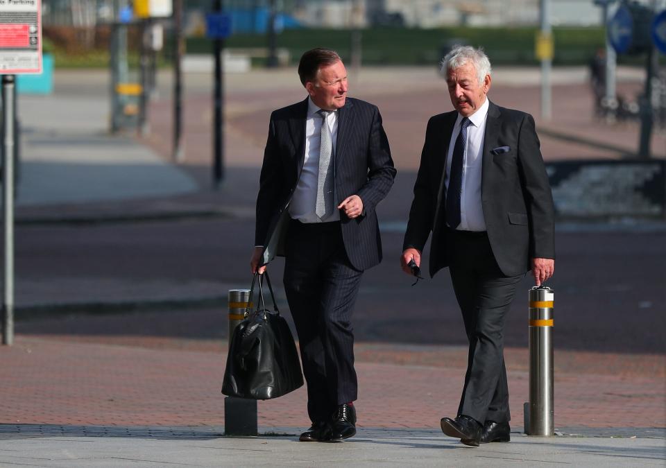 Retired South Yorkshire Police officer Alan Foster (right) has been accused in court of altering statements in the aftermath of the Hillsborough disaster alongside ex-chief superintendent Donald Denton and lawyer Peter Metcalf (Peter Byrne/PA)