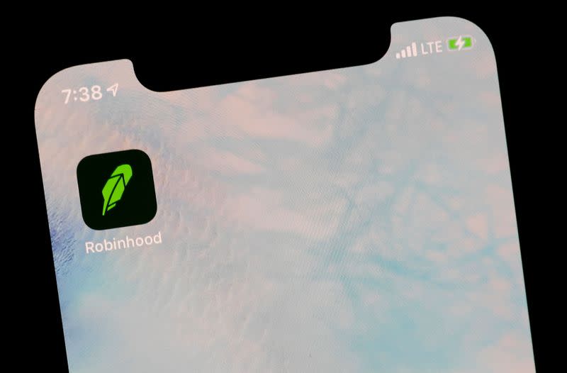 FILE PHOTO: The Robinhood App is displayed on a screen