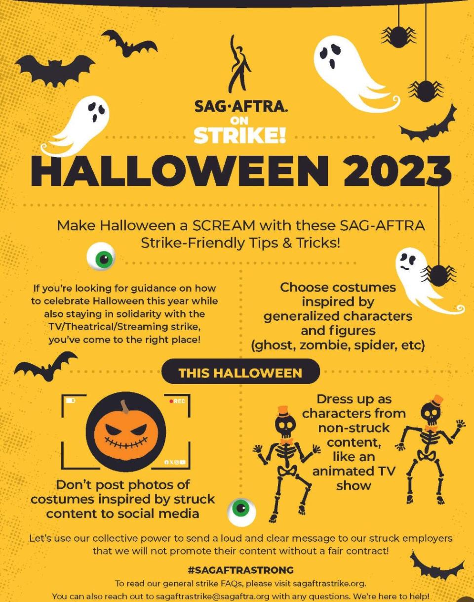 SAG-AFTRA's Halloween strike guidelines