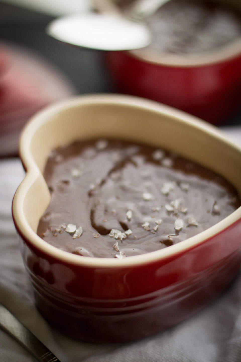 Chocolate Pots de Crème with Orange, Olive Oil, & Sea Salt 