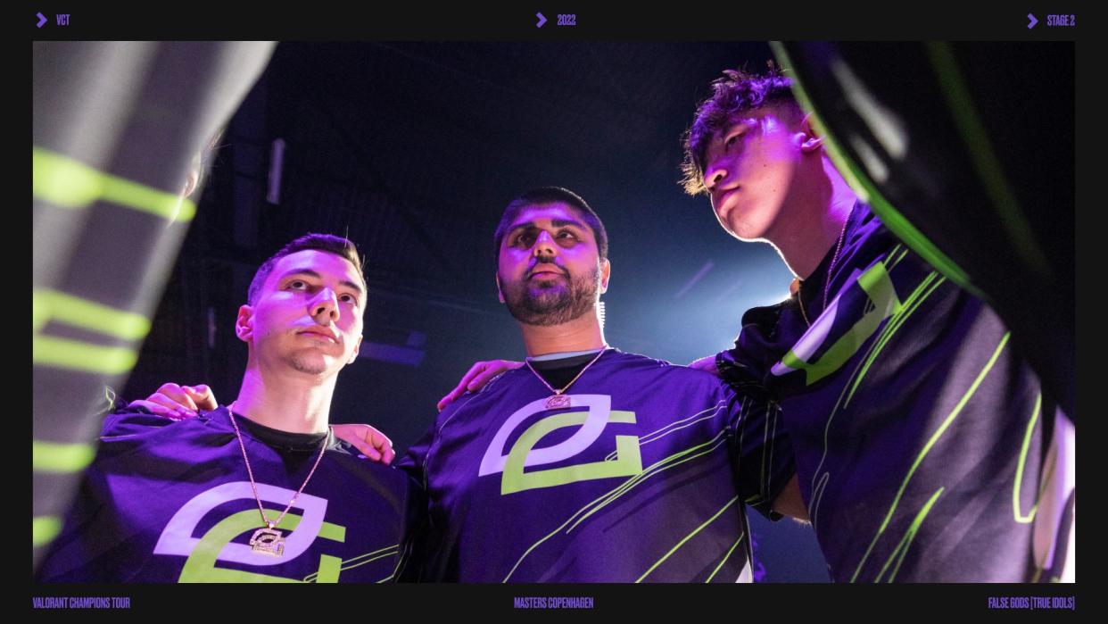 VALORANT Masters Reykjavik champions OpTic Gaming have qualified for the playoffs of Masters Copenhagen after a rocky start to the tournament, keeping their campaign for a second-straight Masters championship alive. (Photo: VALORANT Esports)