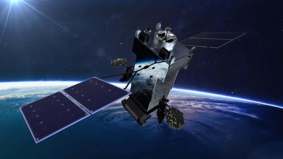 An artist's impression of a SBIRS satellite in orbit. / Credit: Lockheed Martin