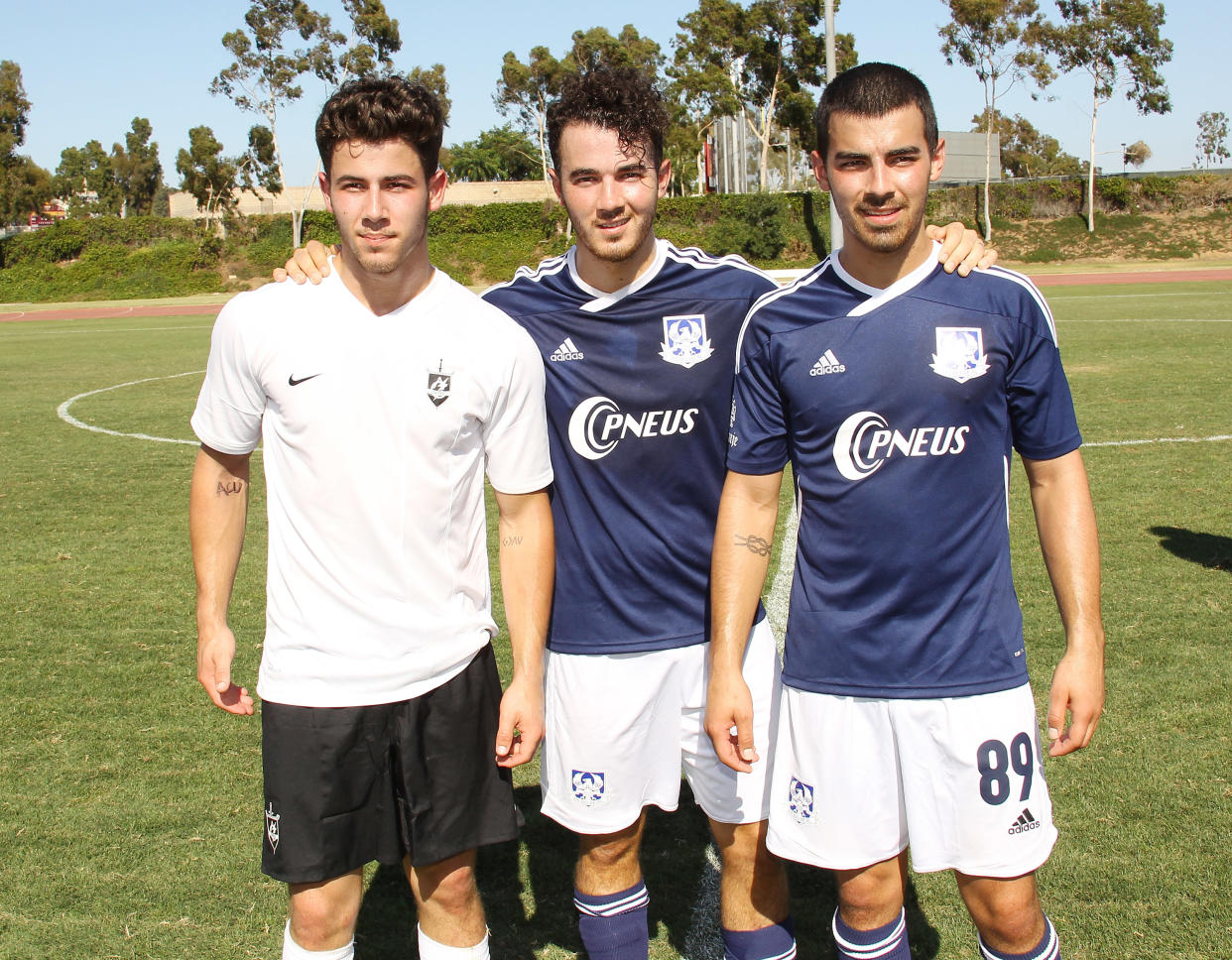 plays/attends The Jonas Brothers host a charity soccer match held at StubHub Center – track and field on August 17, 2013 in Los Angeles, California.